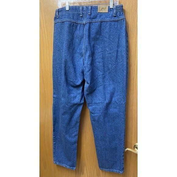 Vintage Lee Jeans Womens Size 16 M Tapered Blue Denim High Rise Made In USA - Picture 2 of 3